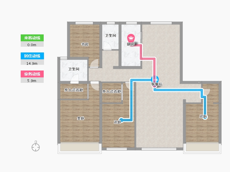 北京-北京市-中铁幸福家园-137.93-户型库-动静线