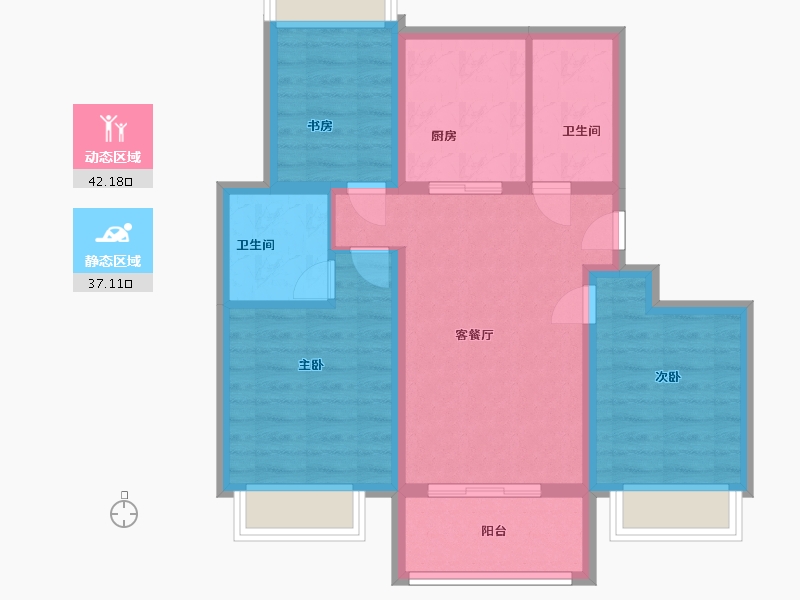 上海-上海市-同济晶萃-70.00-户型库-动静分区