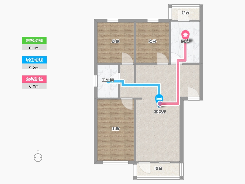 北京-北京市-万福家园-82.00-户型库-动静线