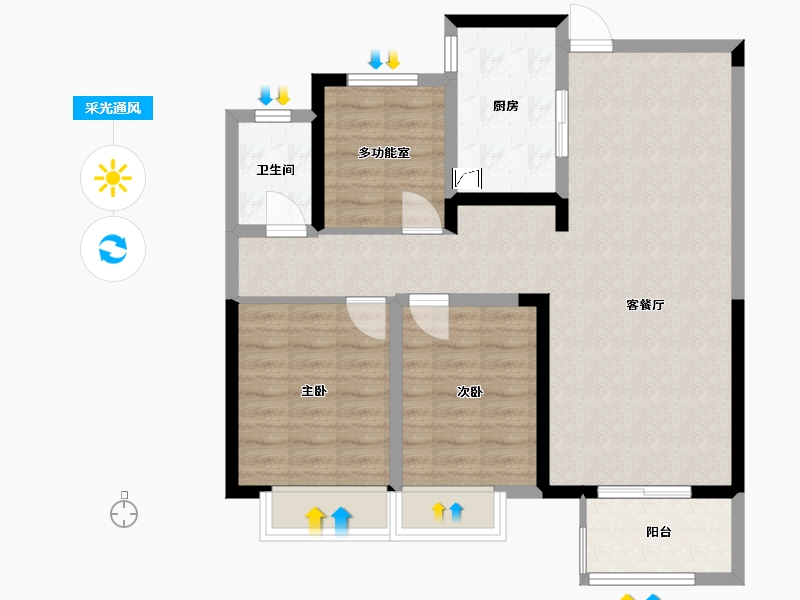 河南省-开封市-大梁府-82.00-户型库-采光通风