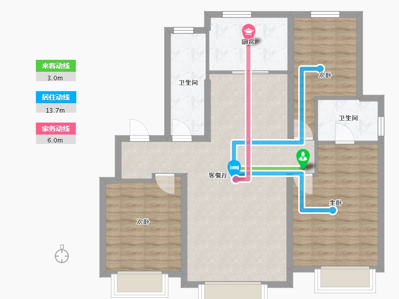 新疆维吾尔自治区-乌鲁木齐市-融创玖玺台-103.49-户型库-动静线