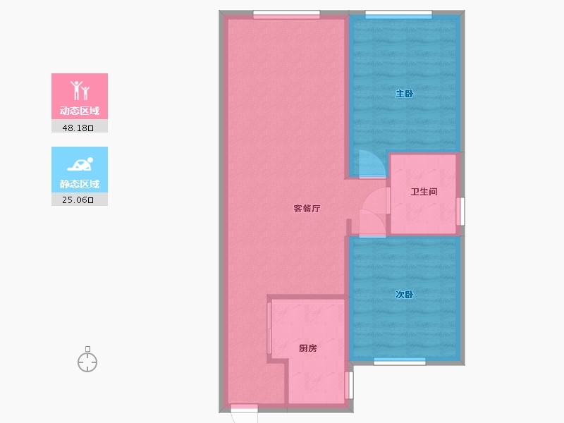 黑龙江省-哈尔滨市-金地·风华雅筑-66.11-户型库-动静分区