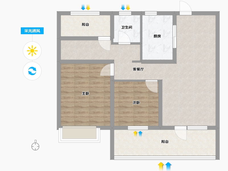 山东省-青岛市-和达可园-79.00-户型库-采光通风