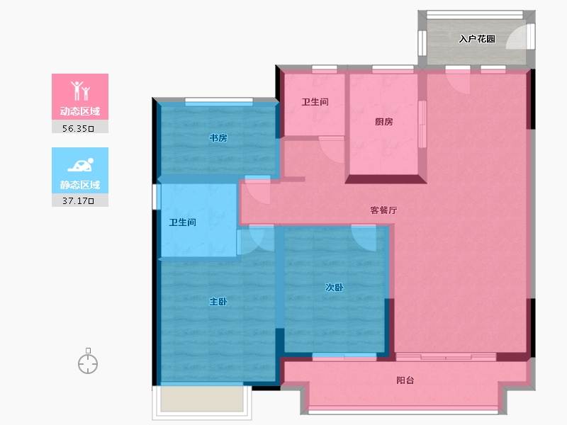 安徽省-蚌埠市-淮上万达-87.00-户型库-动静分区