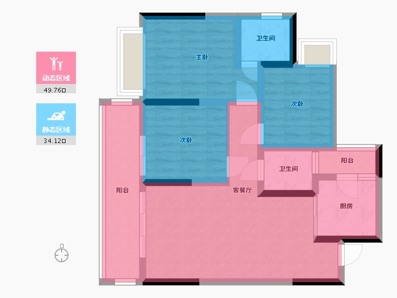 四川省-德阳市-中迪国际-77.00-户型库-动静分区