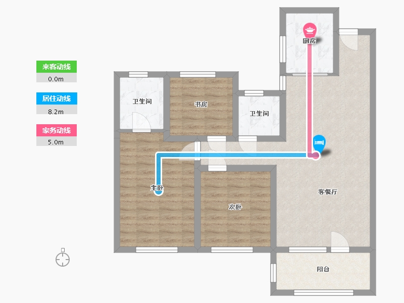 山东省-青岛市-金秋悦府-91.00-户型库-动静线