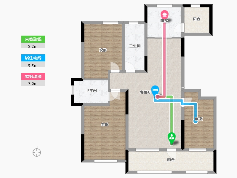 山东省-威海市-盛德·世纪新城-125.00-户型库-动静线