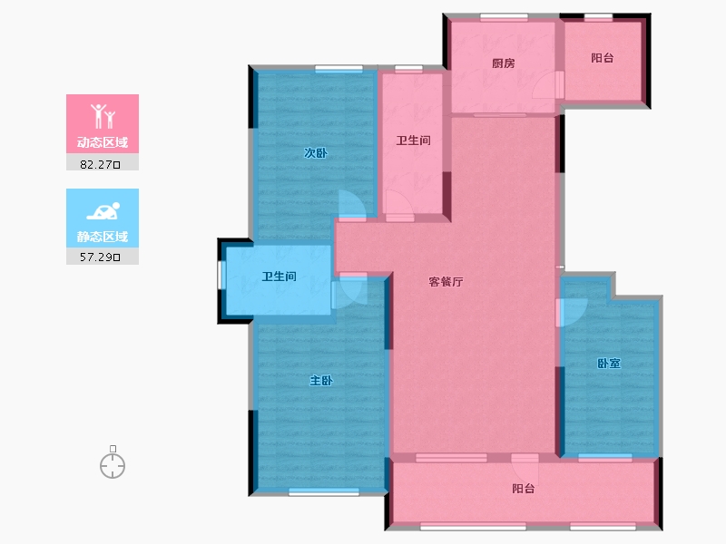 山东省-威海市-盛德·世纪新城-125.00-户型库-动静分区