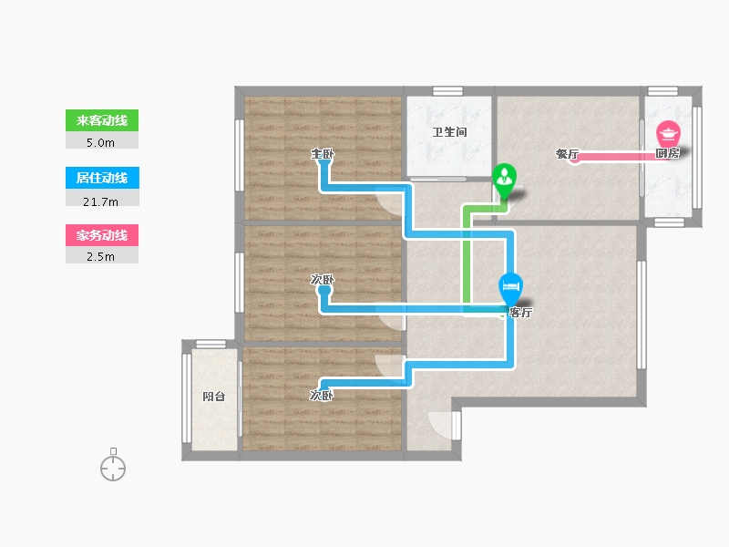 吉林省-长春市-蓝天壹号-120.00-户型库-动静线