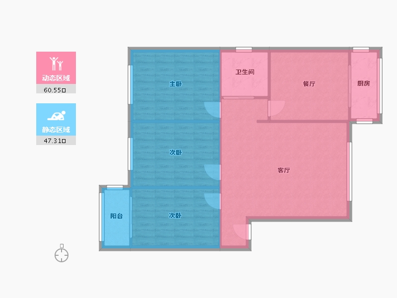 吉林省-长春市-蓝天壹号-120.00-户型库-动静分区