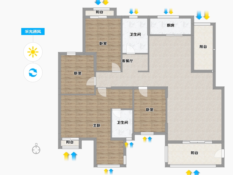 贵州省-贵阳市-会展城九号-179.87-户型库-采光通风