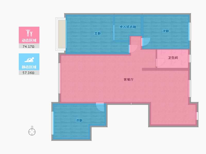 内蒙古自治区-锡林郭勒盟-博雅园-118.00-户型库-动静分区