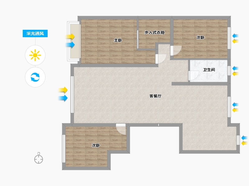 内蒙古自治区-锡林郭勒盟-博雅园-118.00-户型库-采光通风