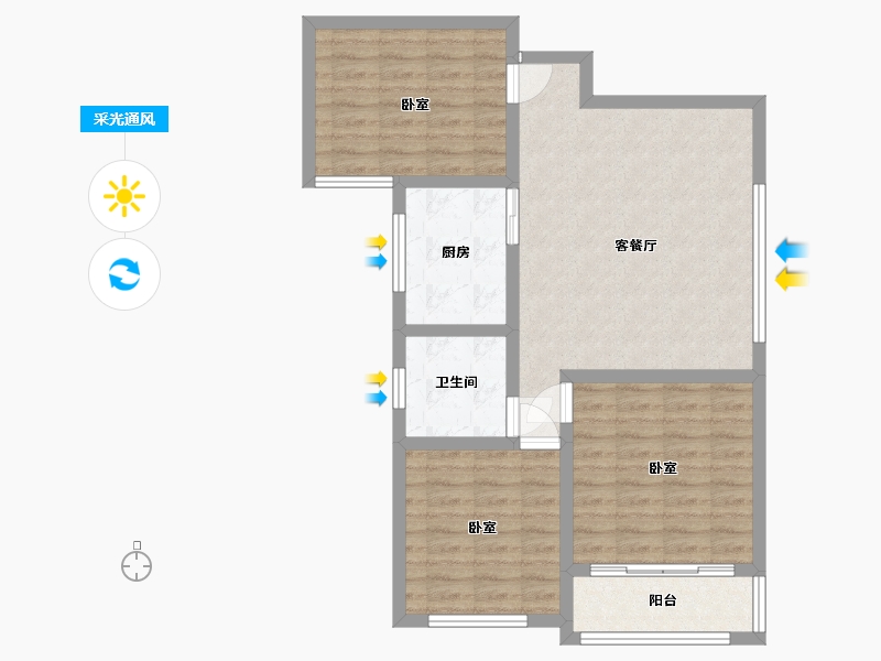 河北省-邯郸市-创宇观湖-79.00-户型库-采光通风