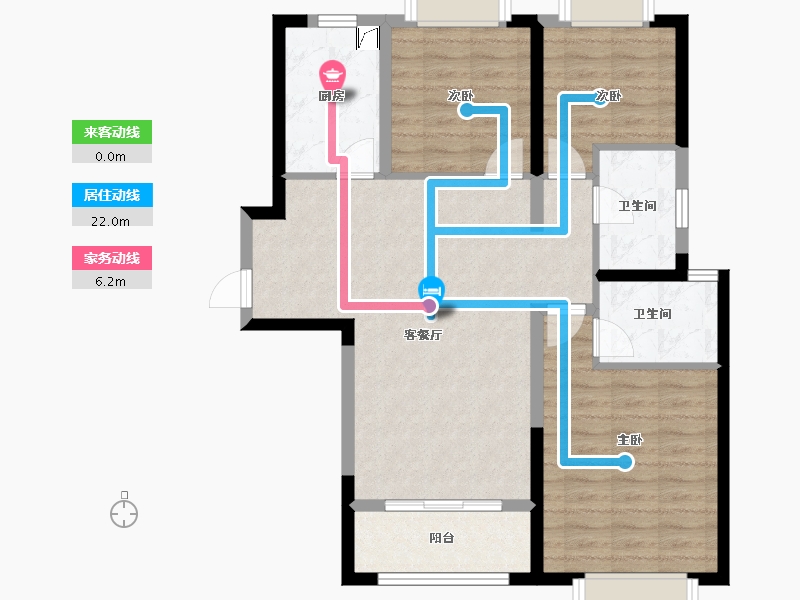 上海-上海市-汇景华庭-85.00-户型库-动静线