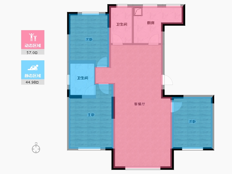 辽宁省-朝阳市-雍德府-96.07-户型库-动静分区