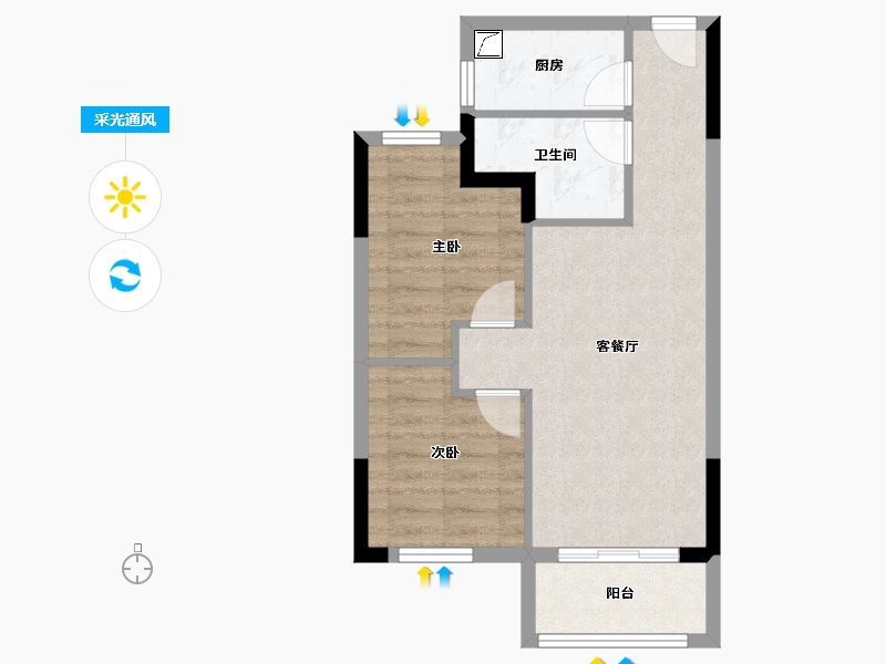 福建省-福州市-融信海纳新潮-52.00-户型库-采光通风