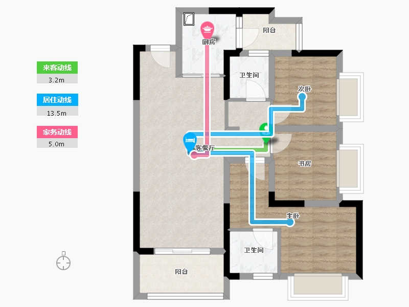 重庆-重庆市-中建·御湖壹号-81.20-户型库-动静线