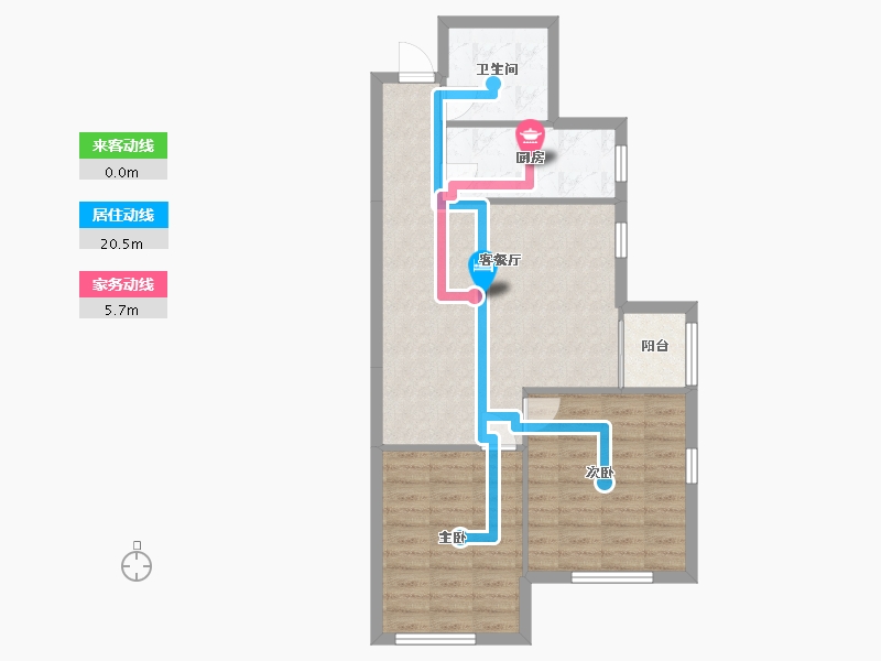 河北省-廊坊市-德仁永兴苑-72.00-户型库-动静线