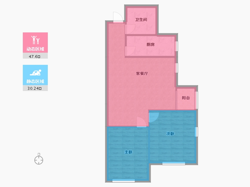 河北省-廊坊市-德仁永兴苑-72.00-户型库-动静分区