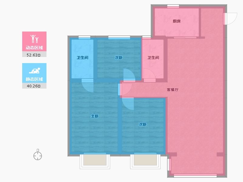 河北省-唐山市-万科金域缇香-92.00-户型库-动静分区