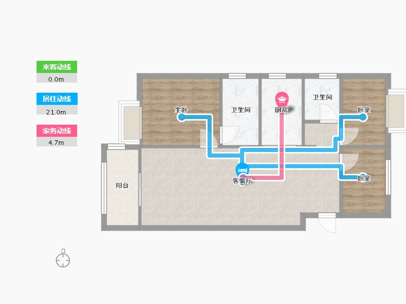 广东省-广州市-保利西悦湾-75.00-户型库-动静线