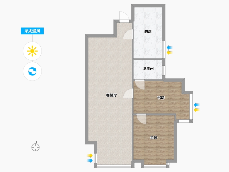 四川省-成都市-南城都汇汇雅园二期-80.00-户型库-采光通风