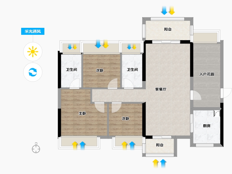 广东省-中山市-美林假日-89.00-户型库-采光通风