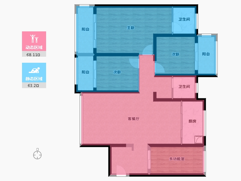 福建省-福州市-新榕金城湾-140.00-户型库-动静分区