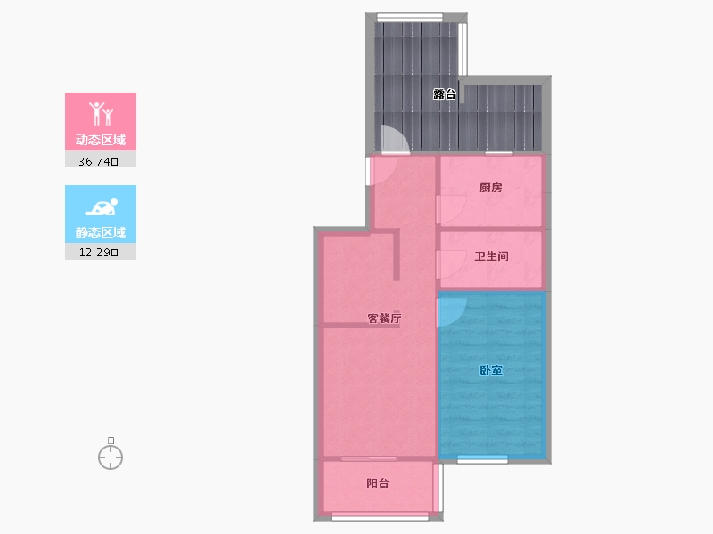 天津-天津市-纯真里社区-55.00-户型库-动静分区