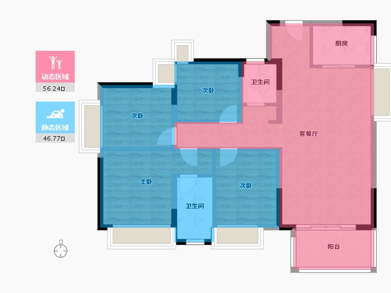 广东省-东莞市-天健阅江来-98.96-户型库-动静分区