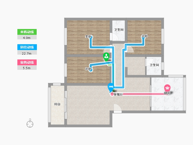 河南省-洛阳市-嵩县城关镇高都社区安置小区-98.00-户型库-动静线