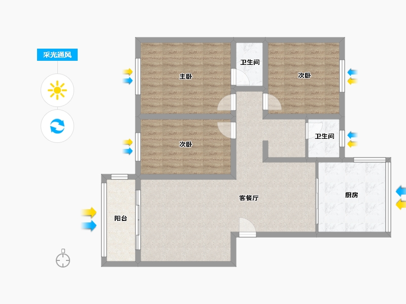 河南省-洛阳市-嵩县城关镇高都社区安置小区-98.00-户型库-采光通风