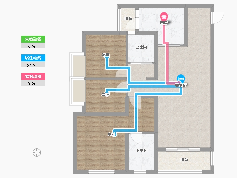 云南省-昆明市-俊发·彩云城·辰湾-90.00-户型库-动静线