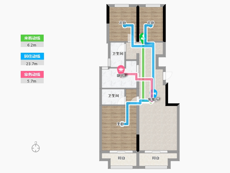 河北省-廊坊市-万科新都荟-92.99-户型库-动静线