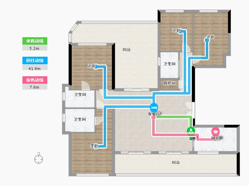 贵州省-黔西南布依族苗族自治州-杏林春晓-136.00-户型库-动静线