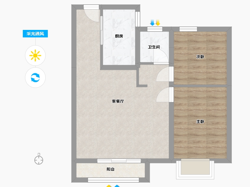 天津-天津市-金成府-62.00-户型库-采光通风