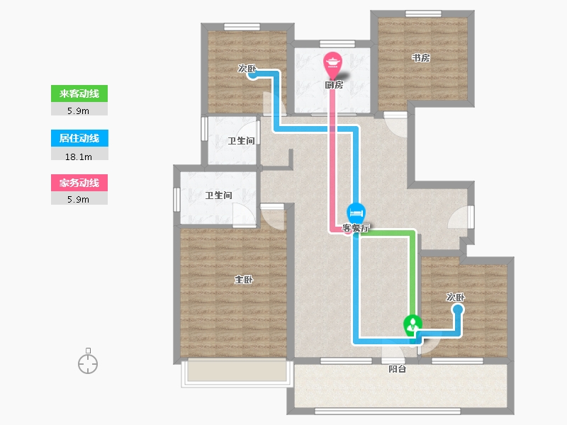 山东省-潍坊市-中海九樾-121.00-户型库-动静线