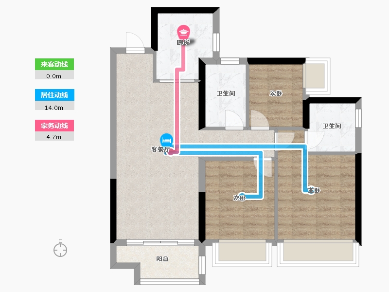 广东省-广州市-云城星悦-69.00-户型库-动静线