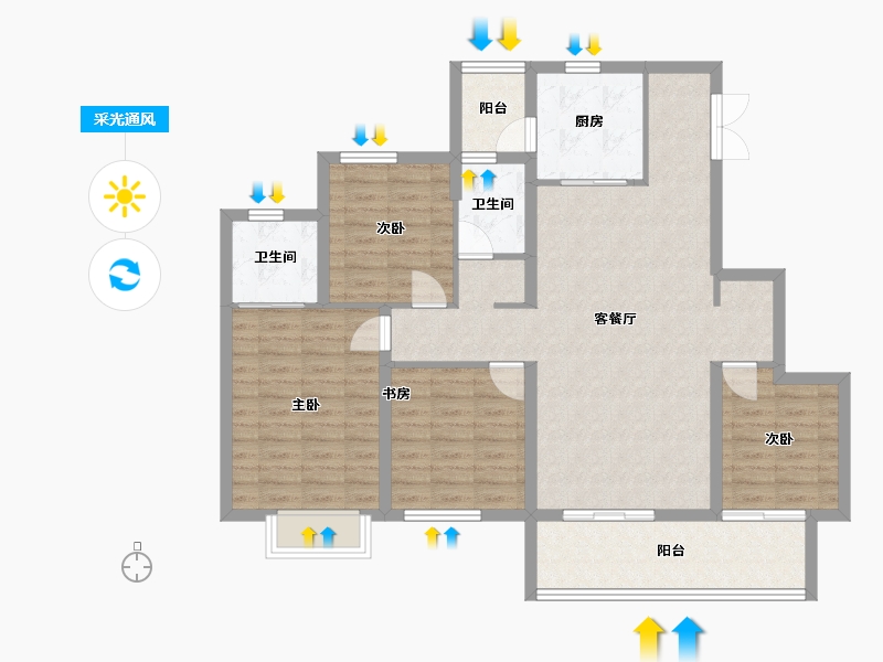 四川省-成都市-川发天府上城-115.00-户型库-采光通风