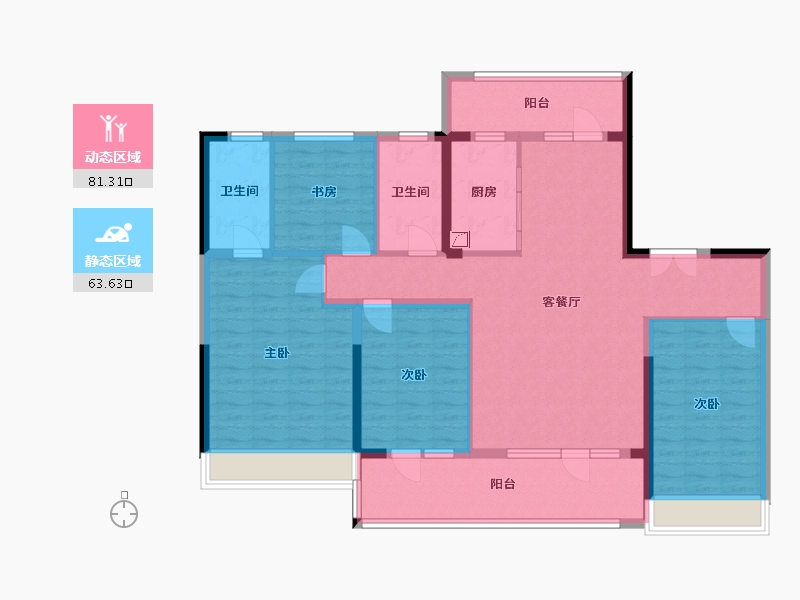 山东省-潍坊市-清河熙华园-130.00-户型库-动静分区