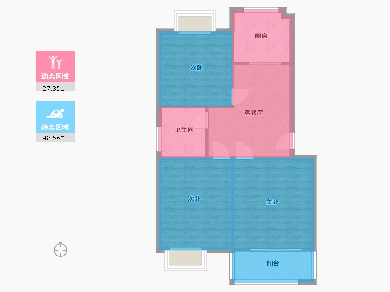 江苏省-常州市-府琛花园-99.50-户型库-动静分区