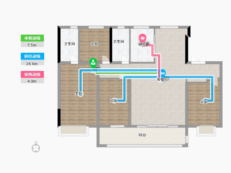 安徽省-合肥市-保利堂悦-144.00-户型库-动静线