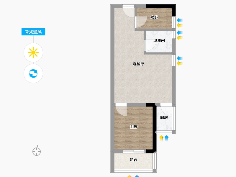 广东省-深圳市-科裕新村-50.00-户型库-采光通风