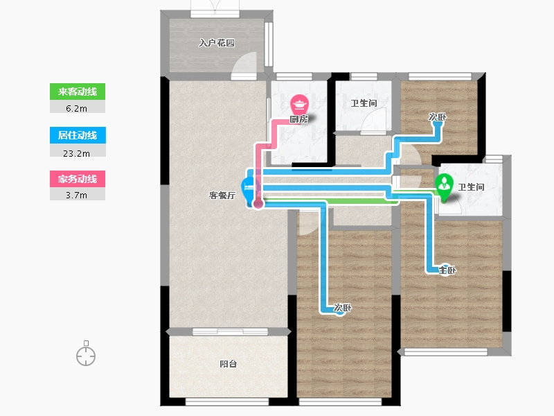 浙江省-丽水市-东方首府-101.00-户型库-动静线