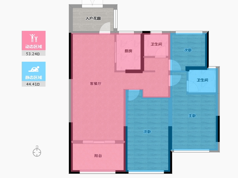 浙江省-丽水市-东方首府-101.00-户型库-动静分区