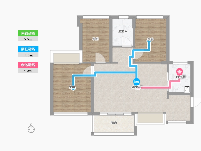 海南省-海口市-安居尚龙苑-68.00-户型库-动静线