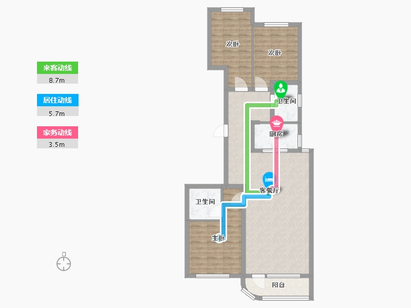 河北省-石家庄市-长安润江壹号-92.60-户型库-动静线