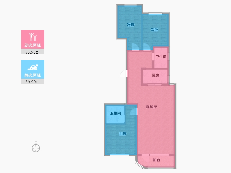 河北省-石家庄市-长安润江壹号-92.60-户型库-动静分区