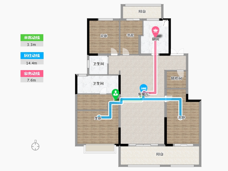 江苏省-常州市-新城光明·璞樾门第-186.00-户型库-动静线